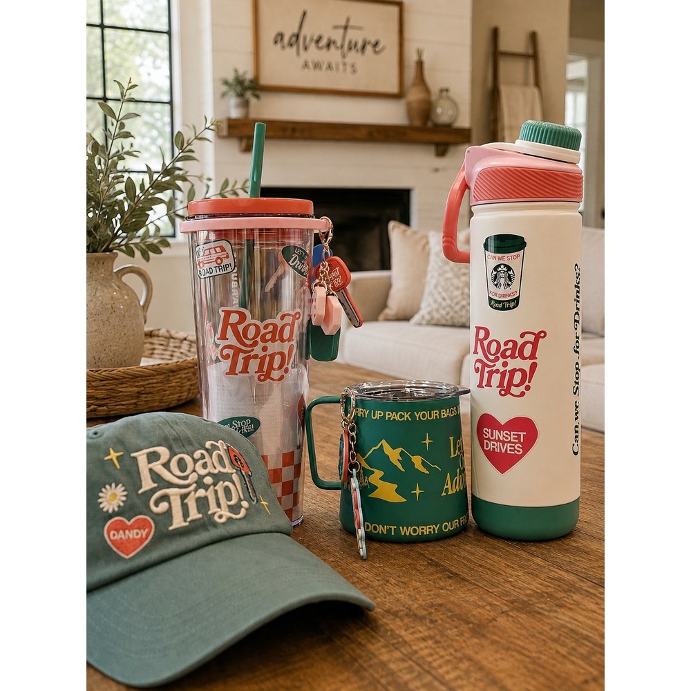 Starbucks x Dandy Worldwide Ltd Edition Tumbler, Cup, Hat ROAD TRIP 5pc Complete